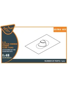 I-16 vacuum formed canopy (late version) for CP kit, 1/48 - Clear P... 2