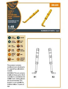 XA2D-1, A2D-1 Skyshark main landing legs for CP kits, 1/48 - Clear ... 2