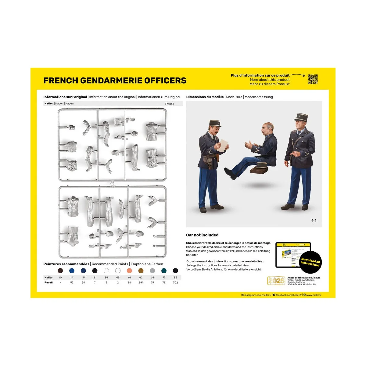 French Gendarmerie Officers, 1/24 - Heller 82751