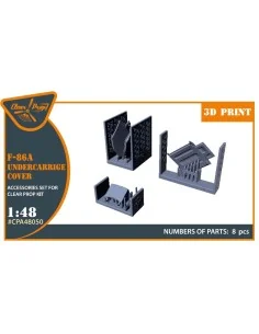 F-86A undercarriage covers for CP kits, 1/48 - Clear Prop Accessori...