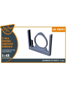F-86A engine exhaust endface for CP kits, 1/48 - Clear Prop Accesso...