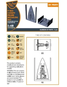 F-86A Canopy frame detailing set for CP kits, 1/48 - Clear Prop Acc... 2