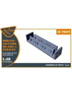 Morane-Saulnier exhausts for Dora Wings kit, 1/48 - Clear Prop Acce...