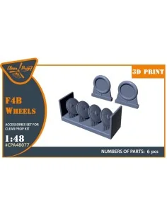 F4B Wheels set for CP kits, 1/48 - Clear Prop Accessories CPA48077