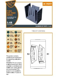 F-86A gun port (open) for CP kits, 1/48 - Clear Prop Accessories CP... 2