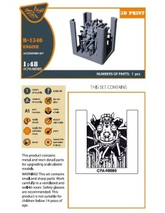 R-1340 Engine, 1/48 - Clear Prop Accessories CPA48080 2