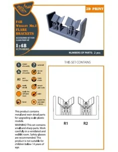 F4B Whaley Mk.I Flare brackets for CP kits, 1/48 - Clear Prop Acces... 2