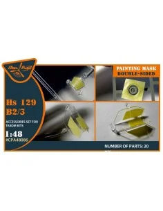 Hs 129B2/3 double-sided painting mask for Takom kit, 1/48 - Clear P...