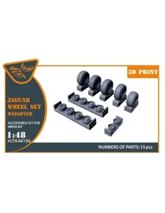 Jaguar Wheels set (weighted) for Airfix kit, 1/48 - Clear Prop Acce...
