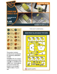 Jaguar Single seat painting mask for Airfix kit, 1/48 - Clear Prop ... 2