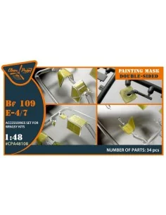 Bf-109E-4/7 double-sided painting mask for Wingsy Kits, 1/48 - Clea...