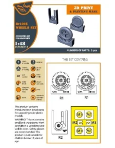 Bf-109E wheels set for Wingsy Kits, 1/48 - Clear Prop Accessories C... 2