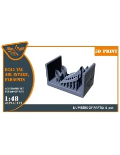 D3A2 VAL air intake exhaust for Wingsy Kits, 1/48 - Clear Prop Acce...