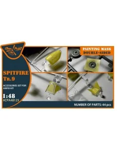 Spitfire Tr.9 double-sided painting mask for Airfix kit, 1/48 - Cle...