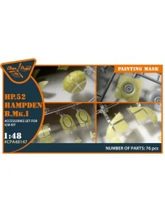 HP.52 Hampden B.Mk.I painting mask for ICM, 1/48 - Clear Prop Acces...