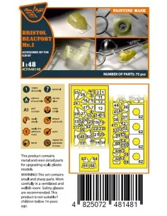 Beaufort Mk.IA painting mask for ICM, 1/48 - Clear Prop Accessories... 2