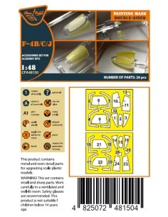 F-4B/C/J double-sided painting mask for Academy, 1/48 - Clear Prop ... 2