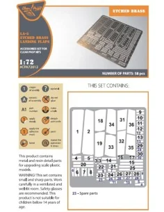 La-5 (all versions) PE landing flaps for CP kits CP72014/CP72015, 1...
