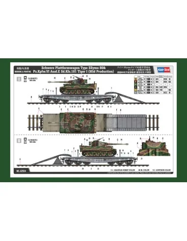 Schwere Plattformwagen Type SSyms 80&Pz.Kpfw.VI Ausf.E Sd.Kfz181 Ti...