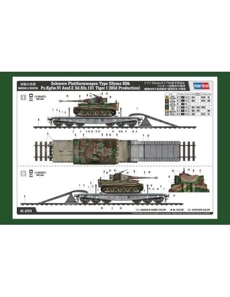 Schwere Plattformwagen Type SSyms 80&Pz.Kpfw.VI Ausf.E Sd.Kfz181 Ti...