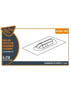 DH.88 Comet vacuum formed canopy for CP kits, 1/72 - Clear Prop Acc...