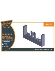 OV-1 A/B/C/D Mohawk air intakes for CP kit, 1/72 - Clear Prop Acces...