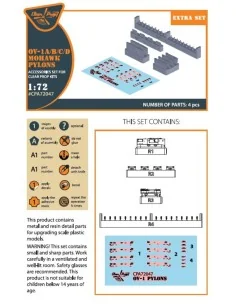 OV-1 A/B/C/D Mohawk pylons for CP kit, 1/72 - Clear Prop Accessorie... 2