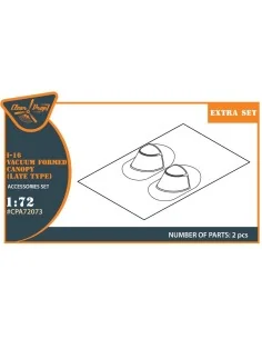 I-16 vacuum formed canopy (late version) for CP kit, 1/72 - Clear P... 2