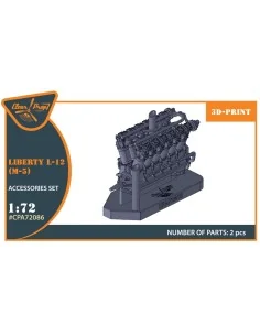 Liberty L-12 engine set 3D print, 1/72 - Clear Prop Accessories CPA...