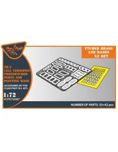 TB.2 PE parts and painting mask x2 set for CP kits, 1/72 - Clear Pr... 2
