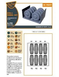 BTR-4 Wheel set for IBG kits, 1/72 - Clear Prop Accessories CPA72091 2