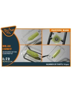 DH.88 Comet painting mask for CP kits, 1/72 - Clear Prop Accessorie... 2