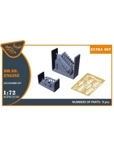 DH.88 Comet engine set 3D print, 1/72 - Clear Prop Accessories CPA7...