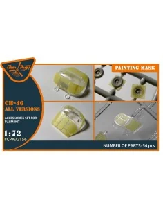 CH-46 painting mask for Fujimi kits, 1/72 - Clear Prop Accessories ...