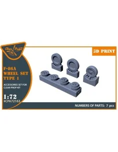 F-86A wheel set type 1 for CP kits, 1/72 - Clear Prop Accessories C...