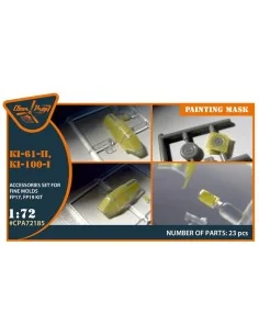 Ki-61-II, Ki-100-I painting mask for Finemolds FP17, FP19 kits, 1/7...