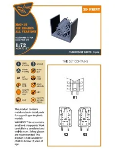 MiG-19 air brakes for CP kits, 1/72 - Clear Prop Accessories CPA72187 2