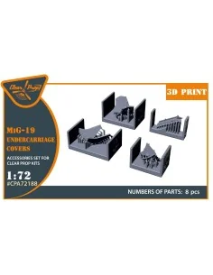 MiG-19 undercarriage covers for CP kits, 1/72 - Clear Prop Accessor...