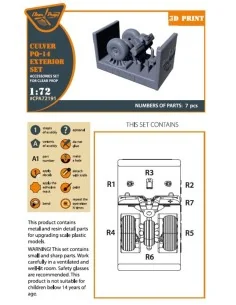 Culver PQ-14 Exterior set for CP kits, 1/72 - Clear Prop Accessorie... 2