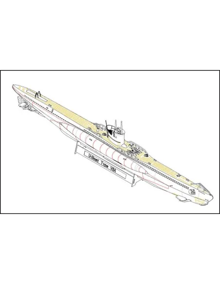 DKM Navy Type VII-A U-Boat, 1/350 - Hobby Boss 83503