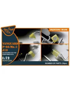 Vanguard P-66/Mk.1/J10 painting mask for Dora Wings kit, 1/72 - Cle...