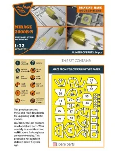 Mirage 2000B/N double-sided painting mask for Modelsvit kit, 1/72 -... 2