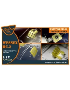 Wessex HC.2 double-sided painting mask for Airfix kit, 1/72 - Clear...