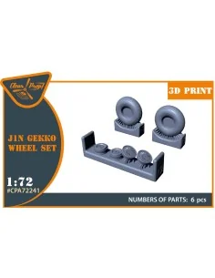 J1N Gekko Wheel set, 1/72 - Clear Prop Accessories CPA72241