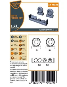Ki-46 Wheel set, 1/72 - Clear Prop Accessories CPA72240 2