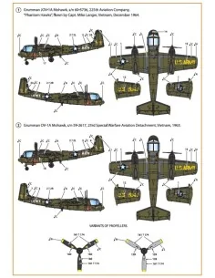OV-1 A/JOV-1A Mohawk decal set, 1/72 - Clear Prop Accessories CPD72006 2