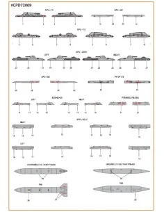 MiG-23ML, MLA, MLD, P, MLAE standard english stencils for CP kits a... 2