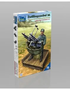 WWII German Zwillingssockel 36 Anti-Aircraft MG Mount w.Solider(inc... 2