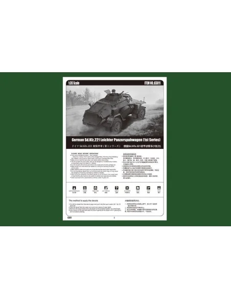 German Sd.Kfz.221 Leichter Panzerspahwag, 1/35 - Hobby Boss 83811