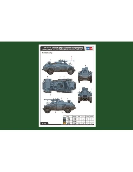 German Le.Pz.Sp.Wg (Sd.Kfz.221)Panzerwag, 1/35 - Hobby Boss 83813